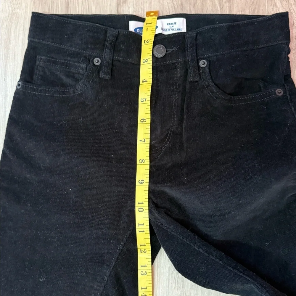 Old Navy Girls' Black Karate Slim Trousers, Size 10 Built In Flex Max